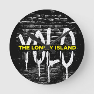 Brick Drip Runde Wanduhr