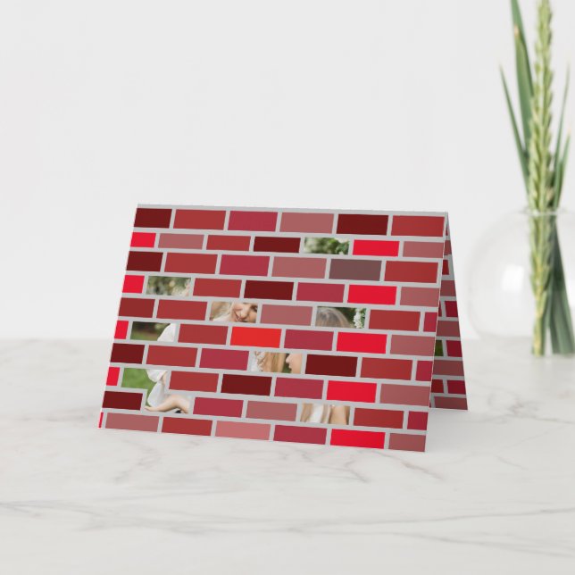 Brick Foto Weihnachten Karte (Vorderseite)