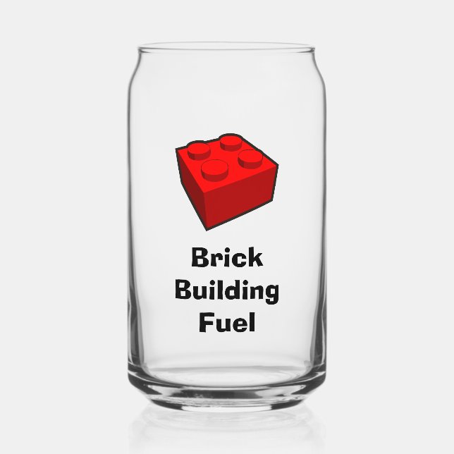 Brick Gebäude Fuel Drink Glass Dosenglas (Vorderseite)