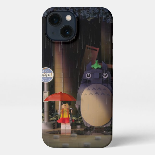 Brick gebaut Totoro iPhone 13 Fall Hülle (Rückseite)