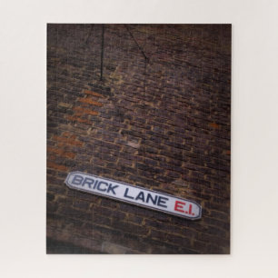 Brick Lane - London Street Sign - 16x20 - 520 pc Puzzle