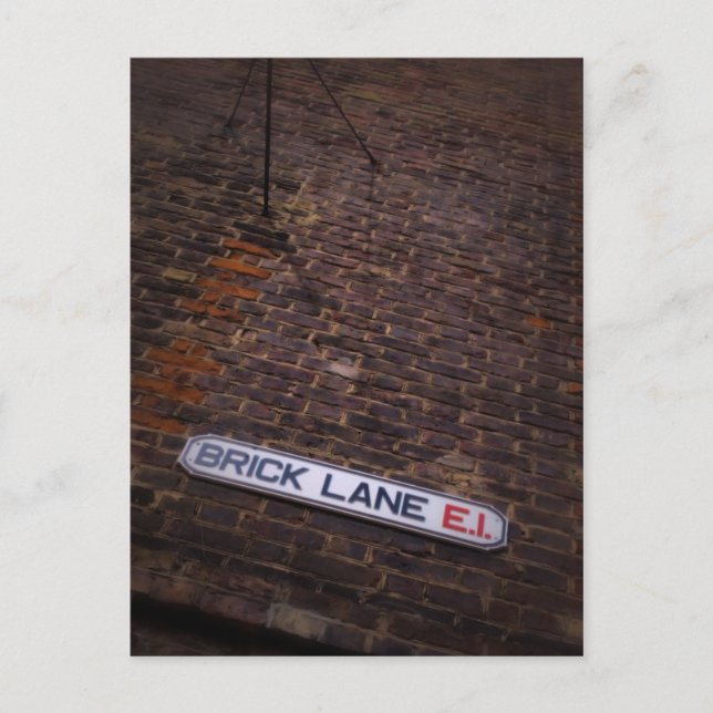 Brick Lane - Street Sign - London - Postcard Postkarte (Vorderseite)