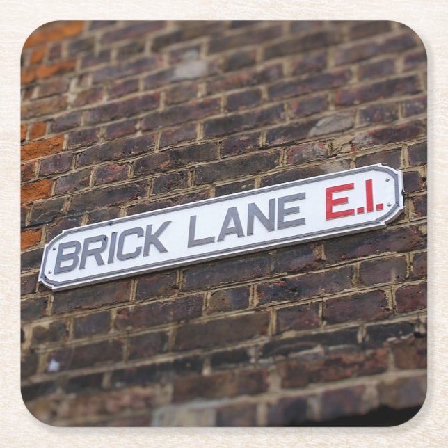 Brick Lane - Street Sign - London - Untersetzer (Vorderseite)