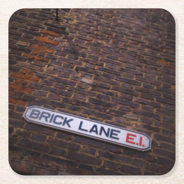 Brick Lane - Street Sign - Untersetzer (Vorderseite)