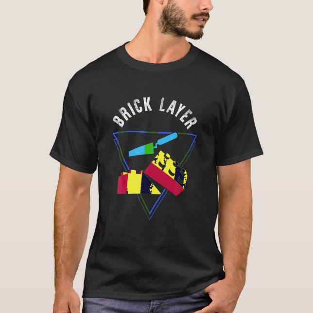 Brick Layer Big Gebäude Blocks Engineer Toy Maste T-Shirt (Vorderseite)
