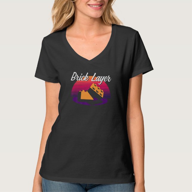 Brick Layer Big Gebäude Blocks Master Builder Eng T-Shirt (Vorderseite)