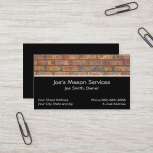 Brick Mason Masonry Business Card Visitenkarte