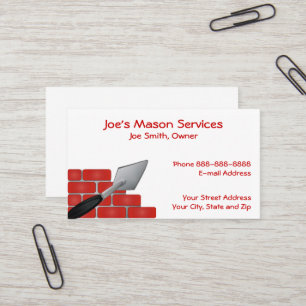 Brick Mason Masonry Business Card Visitenkarte