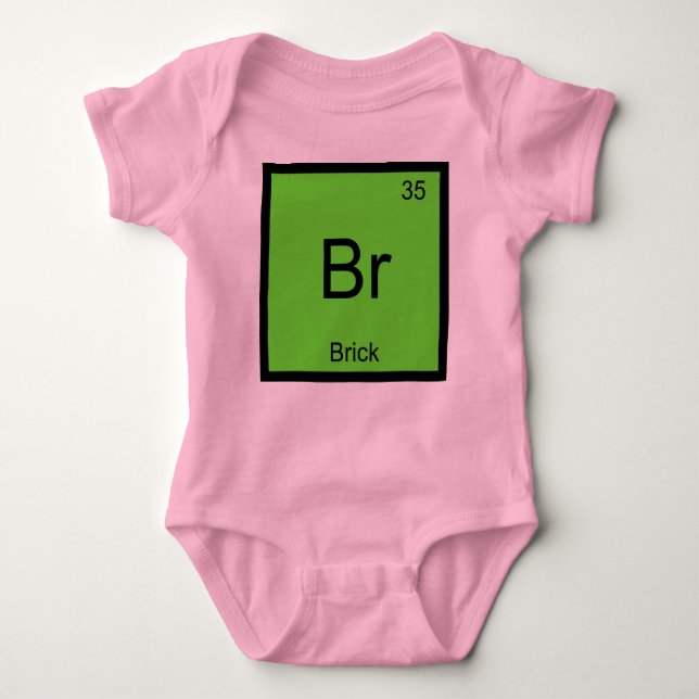 Brick Name Chemistry Element Periodische Tabelle Baby Strampler (Vorderseite)