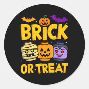 Brick Or Treat Halloween Master Builder Blocks Bau Runder Aufkleber