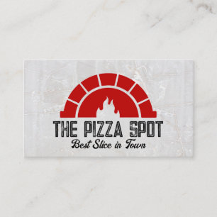 Brick Oven Flame Logo   Pizzeria Visitenkarte
