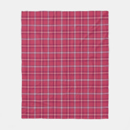 Brick Red and Soft Peach Plaid Fleecedecke