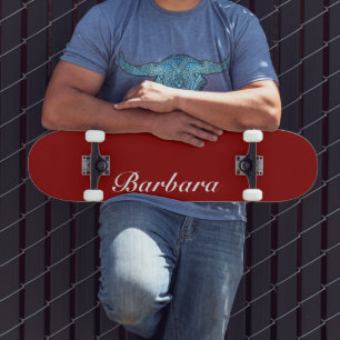 Brick Red Elegant Name Klassische Trendy Skateboard