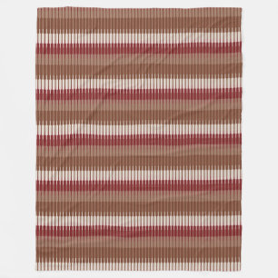Brick Red Fleece Blanket - Retro Modern Look