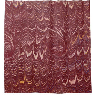 brick red marble print duschvorhang