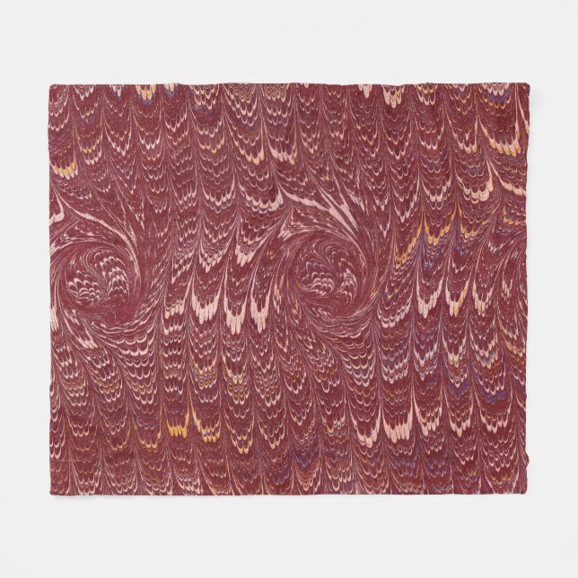 brick red marble print fleecedecke (Vorderseite (Horizontal))