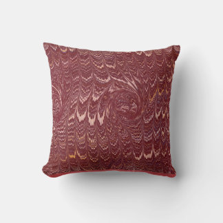 brick red marble print kissen