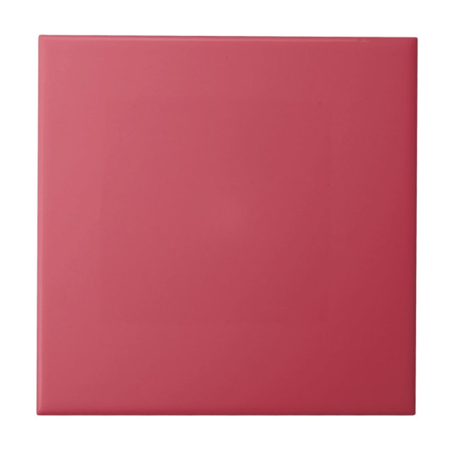 Brick Red Solid Color | Classic | elegant Fliese (Vorderseite)