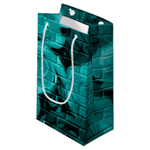 Brick-Rose 03 Aquamarin-Small-Geschenktasche Kleine Geschenktüte