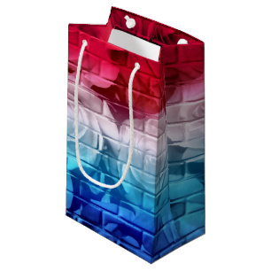 Brick Rose 11 Red White Blue-Small Geschenktasche Kleine Geschenktüte