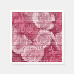 Brick Rose 14 Mauve-Paper Cocktail Napkins Serviette