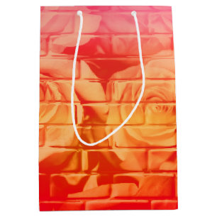 Brick-Rose 17 Pink Lemonade-Medium Geschenktasche Mittlere Geschenktüte