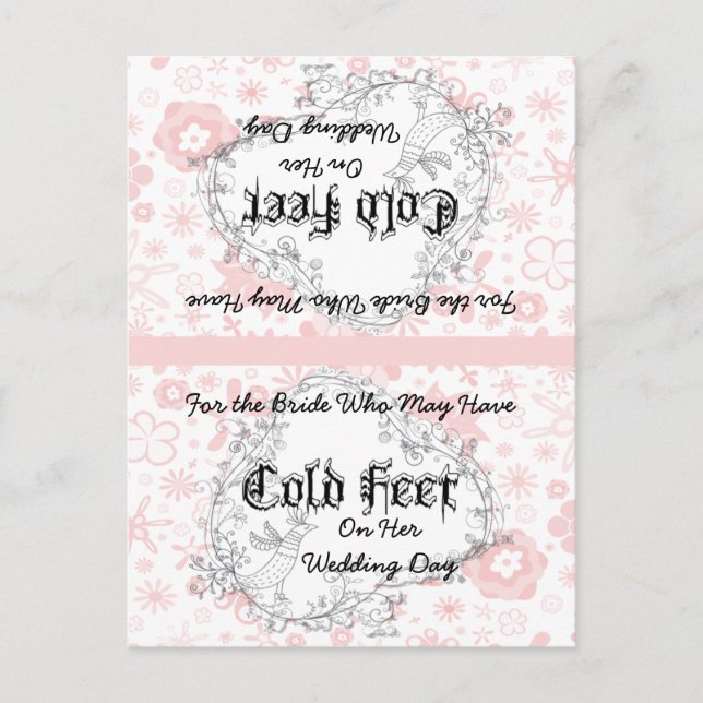 Brick Socks Cold Feet Vintag Bird Postkarte (Vorderseite)