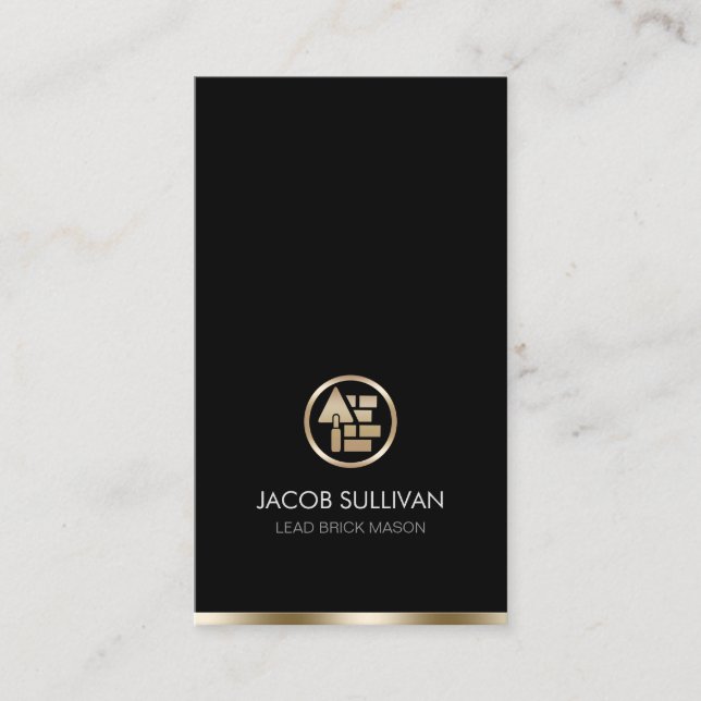 Brick Stone Mason Masonry Construction Visitenkarte (Vorderseite)