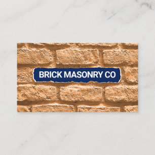 Brick Stone Wall Masonry Visitenkarte
