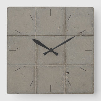 BRICK TILES | Industrieeinrichtung Quadratische Wanduhr