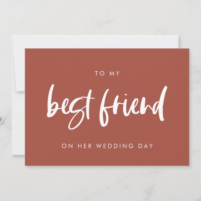 Brick To my best friend on her wedday card Einladung (Vorderseite)