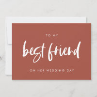 Brick To my best friend on her wedday card