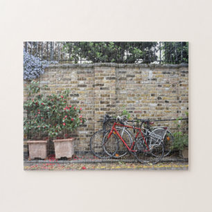 Brick Wall and Bicycles London Großbritannien Puzzle