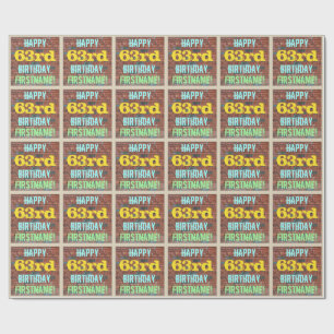 Brick Wall Graffiti Inspiriert 63. Geburtstag + Na Geschenkpapier