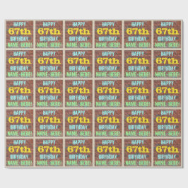 Brick Wall Graffiti Inspiriert 67. Geburtstag + Na Geschenkpapier
