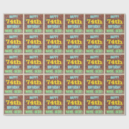 Brick Wall Graffiti Inspiriert 74. Geburtstag + Na Geschenkpapier