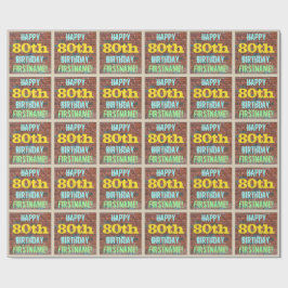 Brick Wall Graffiti Inspiriert 80. Geburtstag + Na Geschenkpapier