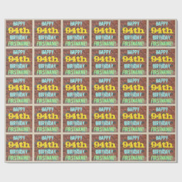 Brick Wall Graffiti Inspiriert 94. Geburtstag + Na Geschenkpapier
