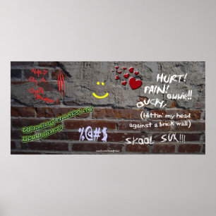 Brick Wall Graffiti Poster