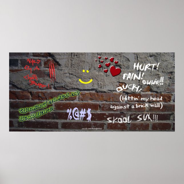 Brick Wall Graffiti Poster (Vorne)