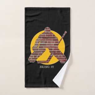Brick Wall Hockey Goalie Badehandtuch Set