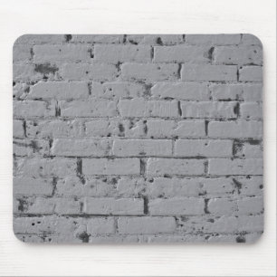 Brick Wall Painted Light Grey Mousepad