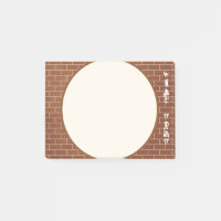 Brick Wall Post-it®-Notizen Eigener Text Name