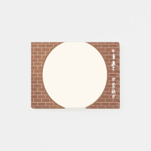 Brick Wall Post-it®-Notizen Eigener Text Name Post-it Klebezettel