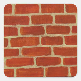 Brick Wall Quadratischer Aufkleber