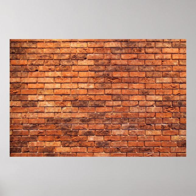 Brick wall red structure masonry poster (Vorne)