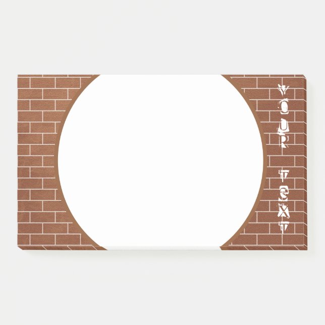Brick Wall Sticky Notes mit benutzerdefiniertem Te Post-it Klebezettel (Vorderseite)