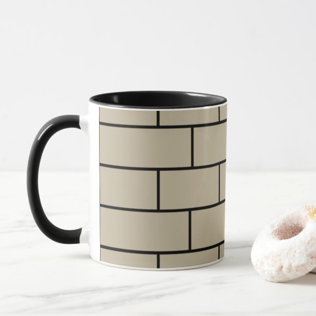 Brick Wall Texture Tasse (Mit Donut)