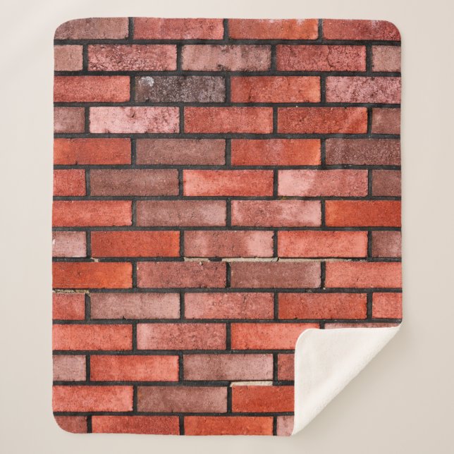 Brick wall with red brick, red brick background. b sherpadecke (Vorderseite)