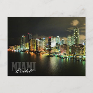 Brickell Skyline in Miami, Florida Postkarte
